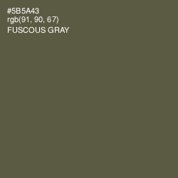 #5B5A43 - Fuscous Gray Color Image